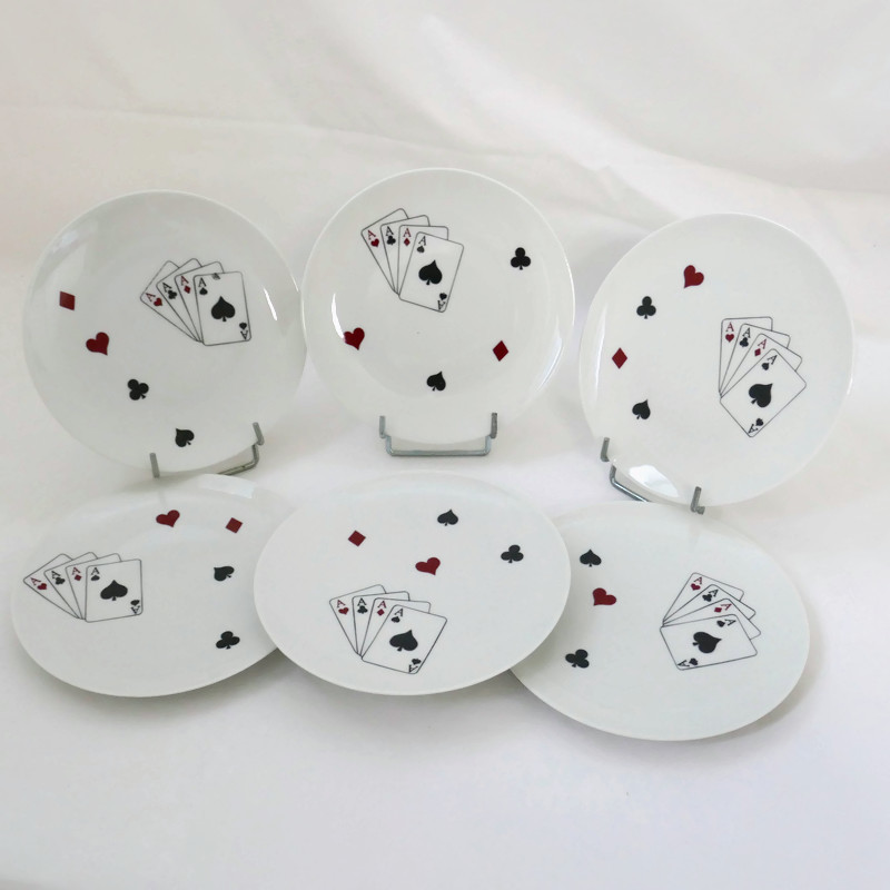 série assiette cartes à jouer